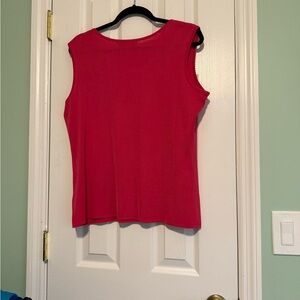 Ming Wang Vibrant Red Sleeveless Tank Top